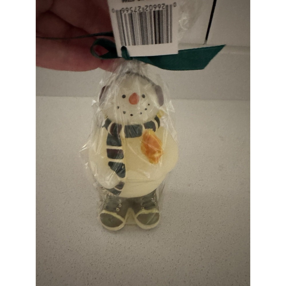 2000 Debbie Mumm Snow Angel Snowman Candle NIP Tag 5" Hat Gloves Mint